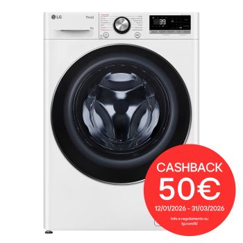 Foto frontale della lavatrice LG F2R7S09TSWC